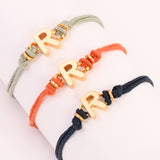 White R Enamel Bracelet