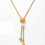 Pearl Rosette Lariat