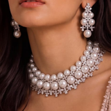 Pearl Blossom Choker Set
