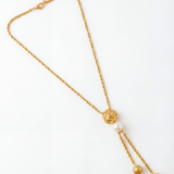 Pearl Rosette Lariat