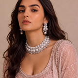 Pearl Blossom Choker Set