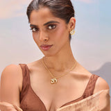 Polki Initial Necklace-K