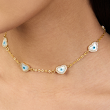 Evil Eye Heart Necklace