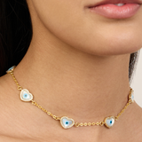 Evil Eye Heart Necklace