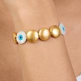 Evil Eye Pebble Bracelet