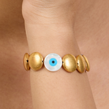 Evil Eye Pebble Bracelet