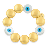 Evil Eye Pebble Bracelet