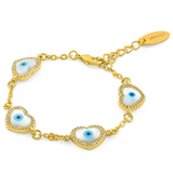 Evil Eye Heart Bracelet