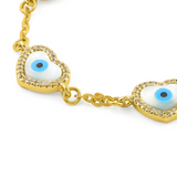 Evil Eye Heart Bracelet