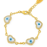 Evil Eye Heart Bracelet