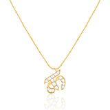 Polki Initial Necklace-K