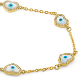 Evil Eye Heart Necklace