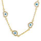 Evil Eye Heart Necklace