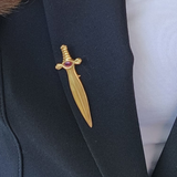 Mob Wife Studded Dagger Brooch