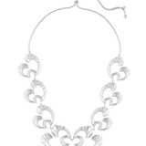 Bold Coral Silver Statement choker