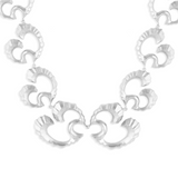 Bold Coral Silver Statement choker
