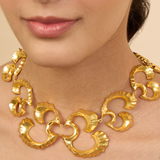 Bold Coral Statement Choker