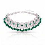 Rani Emerald Jhumka Choker Set