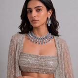 Sheesh Mahal Sapphire Set