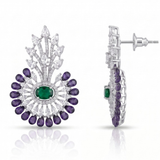 Bageecha Diamond Amethyst and Emerald Tops