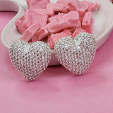 Diamond Heart Shaped Studs