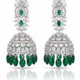 Rani Emerald Jhumka Choker Set