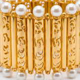 Rosette Pearl Bracelet