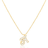 Polki Initial Necklace -N