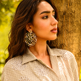 Flow Diamond Statement Earrings
