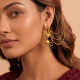 GULABO HAIR CHAIN EARRINGS