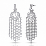 Royal Crystal Tassel Earrings
