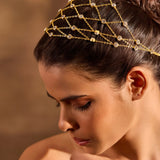 Rhinestone Jaal HEAD Harness (Gold)