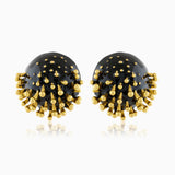 Sanjana Sanghi Wearing MNSH Vine Round Studs (Black)