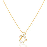 Polki Initial Necklace-T