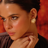 Amour Enamel Heart Studs (White)