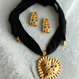 Mob Wife Heart Choker and hoop Combo