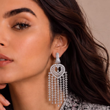 Royal Crystal Tassel Earrings