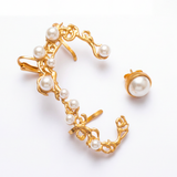 Rosette Pearl Ear Climber