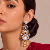 Noor Sapphire Polki Drops
