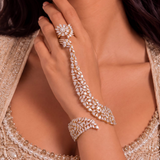 Shahi Sparkle CZ Hathphool in gold