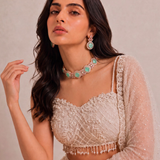 Pixie Mint Green and Pink Zircon Choker