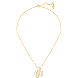 Polki Initial Necklace-K