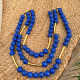 Bohême Beads Lapis Layered Necklace