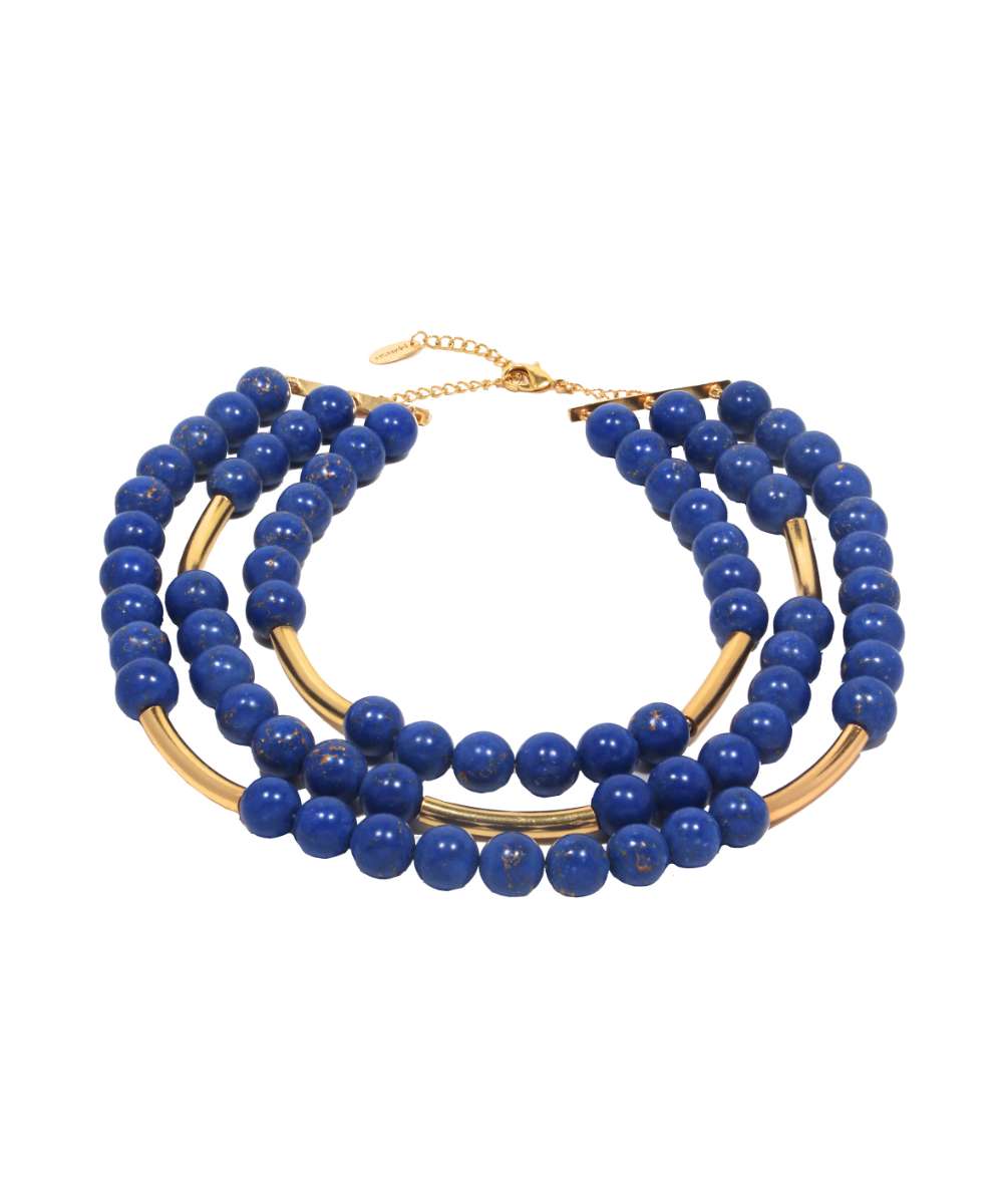 Bohême Beads Lapis Layered Necklace