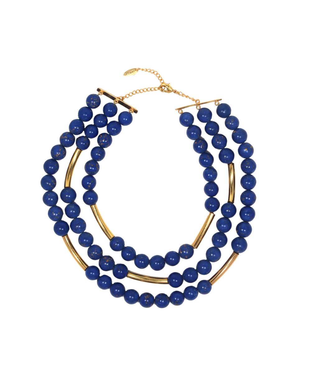 Bohême Beads Lapis Layered Necklace