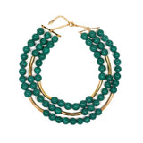 Bohême Beads Malachite Layered Necklace