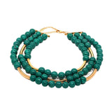Bohême Beads Malachite Layered Necklace