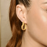 Textured Heart Earrings