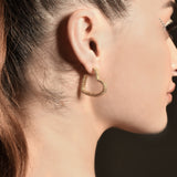 Textured Heart Earrings