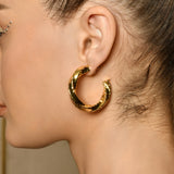 Oro Texture Hoops